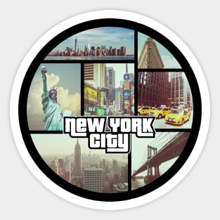 New York City NYC Vintage Sunset Sticker